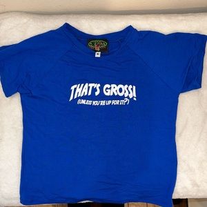 omighty that’s gross! crop tee